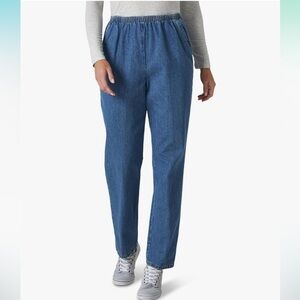 Croft & Barrow Women’s Elastic Waist Blue Mom Jeans